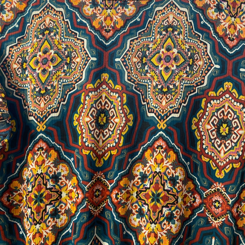 Loft Bohemian Print Maxi Dress XL - Picture 11 of 16